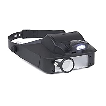 【中古】【輸入品・未使用】Carson LumiVisor LEDライト付きヘッドバンド拡大鏡バイザー