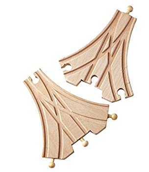 【中古】【輸入品・未使用】Maxim Toy Train Wooden Double Curved Switch (2 Pieces) [並行輸入品]