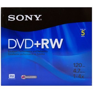 【中古】【輸入品・未使用】Sony 5DPW47R2H 5-Pack DVD+RW Rewriteable DVD Discs (4.7GB) by Sony [並行輸入品]画像