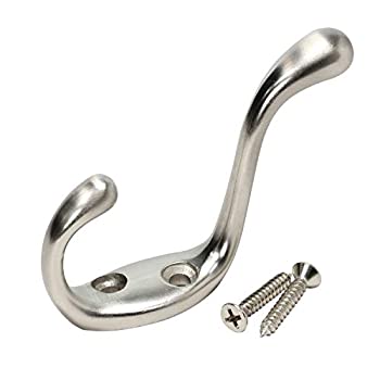 【中古】【インポート品・未当て嵌める】(Brushed Nickel) - Rok Hardware Heavy Duty Dual Coat Hook%ｶﾝﾏ% 7.6糎 - 1.3糎 %ｶﾝﾏ% Brushed Nickel%ｶﾝﾏ% 10 Pack ROKCH101BN