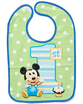【中古】【輸入品・未使用】Mickey's 1st Birthday Baby Bib [並行輸入品]