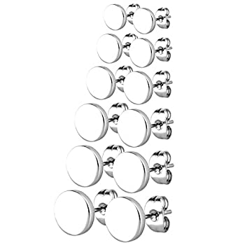【中古】【輸入品・未使用】JewelrieShopミックスサイズ卸売ロットステンレススチールユニセックスIllusionラウンドトンネルプラグPostスタッドイヤリング|スカイマーケットプラス