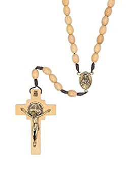 【中古】【輸入品・未使用】Intercession 聖ベネディクトゥス メンズ 祈祷用 ロザリオネックレス