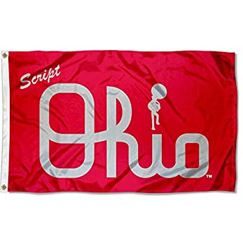 【中古】【インポート品・未当て嵌める】OSU Buckeyes 大きな脚本 トチノキの州州 3x5 単科大学信号旗