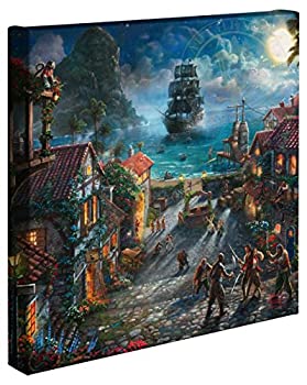 【中古】【輸入品・未使用】トーマスKinkade???ギャラリーWrappedキャンバス、カリブの海賊、14?%ﾀﾞﾌﾞﾙｸｫｰﾃ% x 14?%ﾀﾞﾌﾞﾙｸｫｰﾃ%、65330｜スカイマーケットプラス