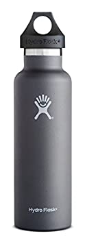 【中古】【インポート品・未当て嵌める】Hydro Flask ハイドロフラスク Stainless Steel Water Bottle Standard Mouth w/Loop Cap [並行輸入品] (Graphite%ｶﾝﾏ% 18-Ounce(532ml))