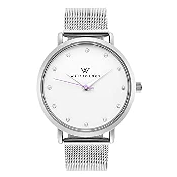 【中古】【輸入品・未使用】Wristology Olivia Womens CrystalシルバーBoyfriend Watchメタルメッシュストラップ|スカイマーケットプラス