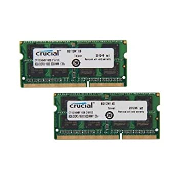 【中古】【インポート品・未当て嵌める】Crucial CT2KIT102464BF160B 16GB Kit (8GBx2) 204-Pin SODIMM DDR3 パソコン3-12800 Memory Module - NEW - Retail - CT2KIT102464BF160B by Crucial
