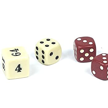 【中古】【輸入品・未使用】Backgammon Dice-Brown 1/2' [並行輸入品]