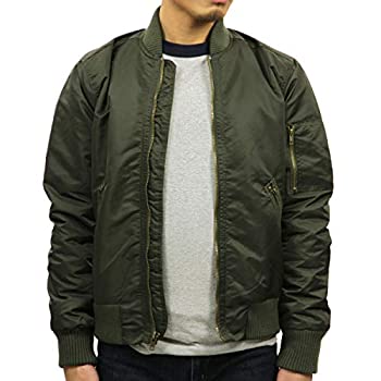 【中古】【インポート品・未当て嵌める】[エアロポステール] AEROPOSTALE 決まり品 メンズ アウタージャケット Solid Zip Bomber Jacket 6711-0727 M 並行輸入品 (吊りひも：4094257639-3) メンズファッション-コート・ジャケット