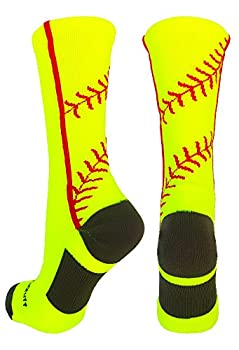 【中古】【インポート品・未当てはめる】MadSportsStuff ソフトボール 合わせ目 アスレティック 労働者の一団靴下 S 黄色