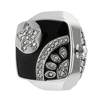 【中古】【輸入品・未使用】クリスタルスタッズカバーリングWatch with Expansionストレッチステンレススチールバンドフリーサイズ