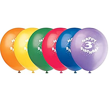 【中古】【輸入品・未使用】12' Happy 3rd Birthday Latex Balloons%ｶﾝﾏ% 6ct [並行輸入品]｜スカイマーケットプラス