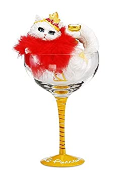 【中古】【輸入品・未使用】Hiccup by H2Z 9-1/4-Inch White Purrrussian Cocktail Glass with Tall White Persian [並行輸入品]｜スカイマーケットプラス