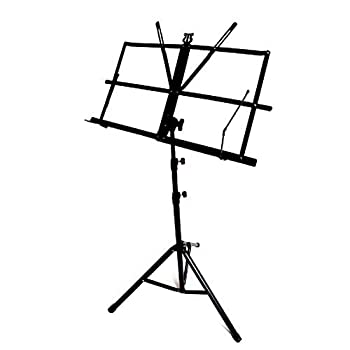 【中古】【輸入品・未使用】ポータブル3調節可能なスチール携帯音楽はバッグ/キャリー音楽スタンド/譜面台キャリングケースとスタンド/折りたたみポータブルミュージックス