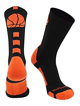 【中古】【インポート品・未当て嵌める】MadSportsStuff 篭球のロゴタイプ 運動競技労働者の一団靴下 M 黒いこと