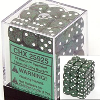【中古】【輸入品・未使用】Chessex Dice d6 Sets: Recon Speckled - 12mm Six Sided Die (36) Block of Dice by Chessex [並行輸入品]｜スカイマーケットプラス