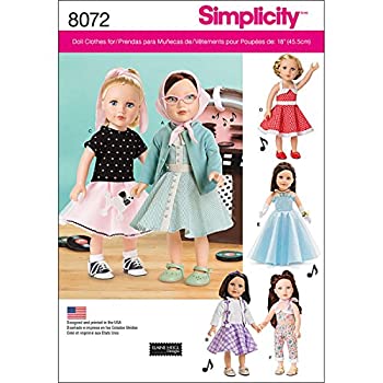 【中古】【輸入品・未使用】Simplicity Patterns Vintage Inspired 18 Inch Doll Clothes Size: Os (One Size)%ｶﾝﾏ% 8072 by Simplicity Creative Patterns｜スカイマーケットプラス