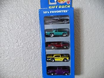 【中古】【輸入品・未使用】Hot Wheels Gift Pack 50\'s Favorites 1996 #15068 \'59 Caddy%ｶﾝﾏ% \'57 T-bird%ｶﾝﾏ% Chevy Nomad%ｶﾝﾏ% \'57 Chevy%ｶﾝﾏ% \'56 Flashsider by Mattel