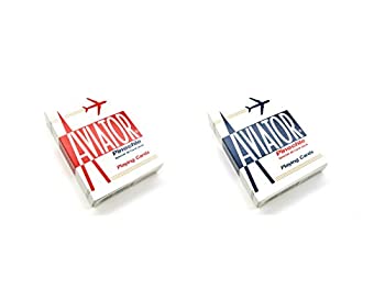 【中古】【輸入品・未使用】[アビエイター]Aviator Pinochle Playing Cards 1 Sealed Red Deck and 1 Sealed Blue Deck 1000866 [並行輸入品]｜スカイマーケットプラス