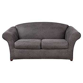 【中古】【輸入品・未使用】究極ストレッチポリエステルフェイクレザーボックスクッションソファSlipcover Sofa SF44053|スカイマーケットプラス