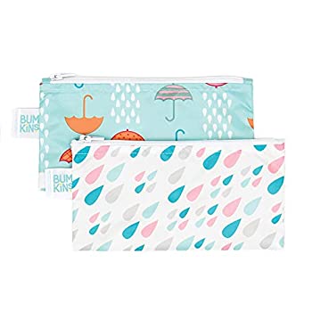 【中古】【インポート品・未当て嵌める】[バムキンズ]Bumkins Reusable Snack Bag Small 2 Pack%ｶﾝﾏ% Raindrops \u0026 Umbrella SBS2-G67 [並行輸入品]