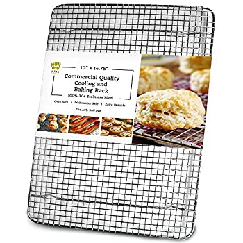 【中古】【輸入品・未使用】100% Stainless Steel Cooling Rack for Baking fits Jelly Roll Pan - 10x15 Heavy Duty Wire Grid - Oven Safe for Roasting Cooking Grilling|スカイマーケットプラス