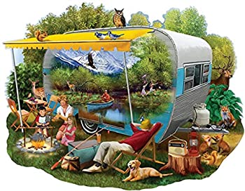【中古】【輸入品・未使用】Bits and Pieces - 750ピース型ジグソーパズル 大人用 - キャンプ旅行 - 750ピース 自然 動物 ジグソーパズル アーティストThomas Wood製|スカイマーケットプラス