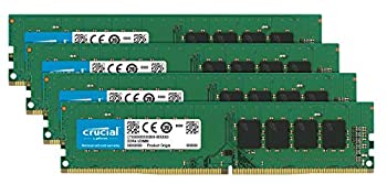 【中古】【輸入品・未使用】Crucial [Micron製] DDR4 デスク用メモリー 16GB x 4 (2400MT/s / PC4-19200 / 288pin / DR x8) CT4K16G4DFD824A