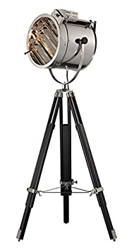 【中古】【インポート品・未当てはめる】Hollywood Studio 探照燈 三脚架立ち会い場照明ランプ 黒いことクローム大成 NauticalMart