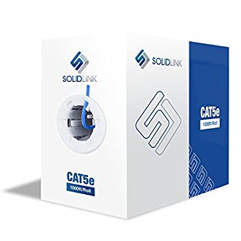【中古】【輸入品・未使用】SolidLink CAT5e 1000ft UTP Solid Conductor Cable 24AWG LAN Network Ethernet RJ45 Wire%ｶﾝﾏ% Blue 141［並行輸入］