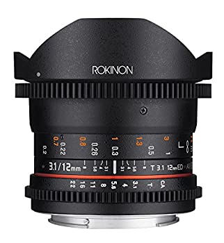 【中古】【輸入品・未使用】Rokinon Cine DS 12mm T3.1 Ultra Wide Cine Fisheye Lens for Nikon?DSLR Cameras - Full Frame Compatible [並行輸入品]