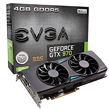 【中古】【インポート品・未当て嵌める】EVGA GeForce GTX 970 4GB SSC Gaming ACX 2.0+ Cooling Graphics Card (04G-P4-3975-KR) by EVGA [並行輸入品]