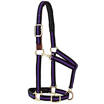 【中古】【輸入品・未使用】(Purple/Black) - Weaver Leather Padded Breakaway Adjustable Chin & Throat Snap Halter%ｶﾝﾏ% 2.5cm Average Horse or Yearling Draught
