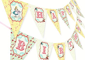 【中古】【輸入品・未使用】Alice in Wonderland Happy Birthday Banner by POP parties