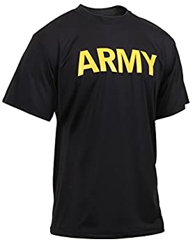 【中古】【インポート品・未当て嵌める】Rothco Army フィジカルトレーニングシャツ M 黒いこと