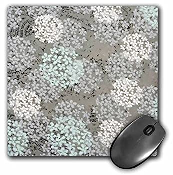 【中古】【輸入品・未使用】3dRose LLC 8 x 8 x 0.25 Inches Digitally Painted Oriental Silver and Aqua Floral Mouse Pad (mp_61800_1) [並行輸入品]