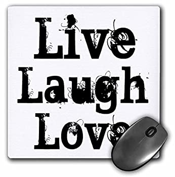 【中古】【輸入品・未使用】3dRose LLC 8 X 8 X 0.25 Inches Live Laugh Love Mouse Pad (mp_23672_1) [並行輸入品]