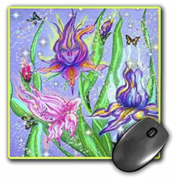 【中古】【インポート品・未当て嵌める】3dRose LLC 8 x 8 x 0.25 Inches Spirits of the Iris Mouse Pad (mp_3632_1) [並行輸入品]