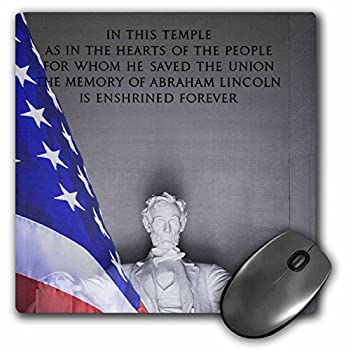 【中古】【インポート品・未当て嵌める】3dRose LLC 8 x 8 x 0.25 Inches Washington DC. Lincoln Memorial and American Flag Jaynes Gallery Mouse Pad (mp_88984_1) [並行輸入品] パソコン-その他-パソコン・周辺機器