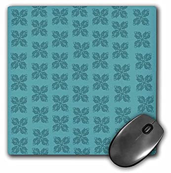 【中古】【インポート品・未当て嵌める】3dRose Teal Floral with Little Flowers - Mouse Pad%ｶﾝﾏ% 8 by 8 inches (mp_108952_1) [並行輸入品] パソコン-その他