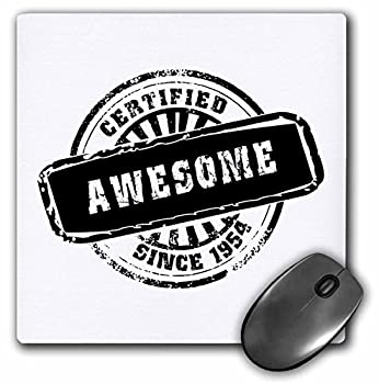 【中古】【インポート品・未当て嵌める】3dRose Certified Awesome since 1954 - Mouse Pad%ｶﾝﾏ% 8 by 8 inches (mp_161667_1) [並行輸入品]