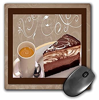 【中古】【インポート品・未当て嵌める】3dRose LLC 8 x 8 x 0.25 Inches Mouse Pad%ｶﾝﾏ% Coffee and Cheesecake (mp_14841_1) [並行輸入品]