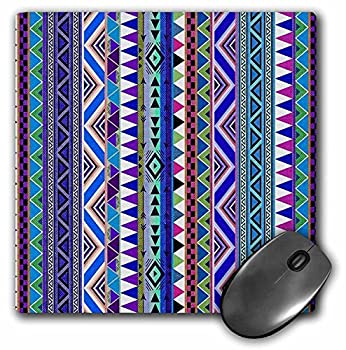 【中古】【インポート品・未当て嵌める】3dRose LLC 8 x 8 x 0.25 Inches Mouse Pad%ｶﾝﾏ% Tribal Print Pattern Purple Blue (mp_107318_1) [並行輸入品] パソコン・周辺機器-パソコン-その他