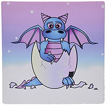 【中古】【インポート品・未当て嵌める】3dRose LLC 8 x 8 x 0.25 Inches Blue Baby Dragon インチ Cracked Egg Mouse Pad (mp_6091_1) [並行輸入品]