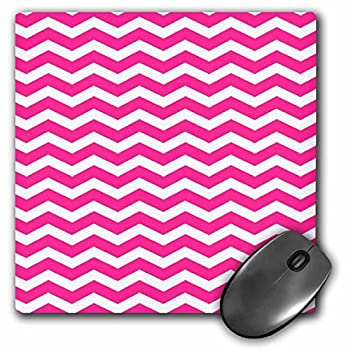 【中古】【輸入品・未使用】3dRose LLC 8 x 8 x 0.25 Inches Mouse Pad%ｶﾝﾏ% Hot Pink and White Chevron Zig Zag Pattern Classic Girly (mp_56645_1) [並行輸入品]