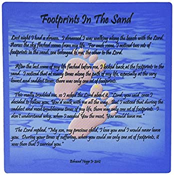 【中古】【輸入品・未使用】3dRose LLC 8 x 8 x 0.25 Inches Mouse Pad%ｶﾝﾏ% Footprints In The Sand with Childs Feet (mp_63085_1) [並行輸入品]