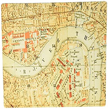 【中古】【輸入品・未使用】3dRose LLC 8 x 8 x 0.25 Inches Mouse Pad%ｶﾝﾏ% Old Map of the  Thames and London (mp_80383_1) [並行輸入品]