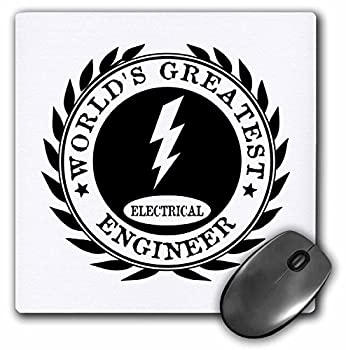 【中古】【輸入品・未使用】3dRose LLC 8 x 8 x 0.25 Inches Mouse Pad%ｶﾝﾏ% Worlds Greatest Electrical Engineer Award Fun Job Pride Work Gifts (mp_165011_1) [並行輸