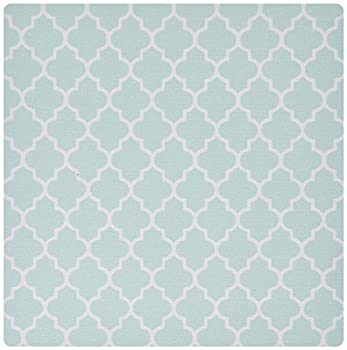 【中古】【インポート品・未当て嵌める】3dRose LLC 8 x 8 x 0.25 Inches Mouse Pad%ｶﾝﾏ% Mint Quatrefoil Pattern Light Teal Turquoise Moroccan Tiles Pastel Aqua Blue Clover Latti